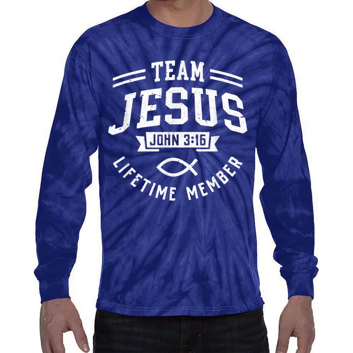 Team Jesus Christian Gifts For Men Women Tie-Dye Long Sleeve Shirt