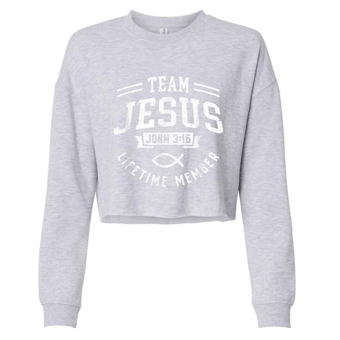 Team Jesus Christian Gifts For Men Women Cropped Pullover Crew