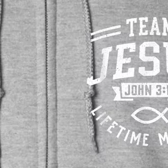 Team Jesus Christian Gifts For Men Women Full Zip Hoodie