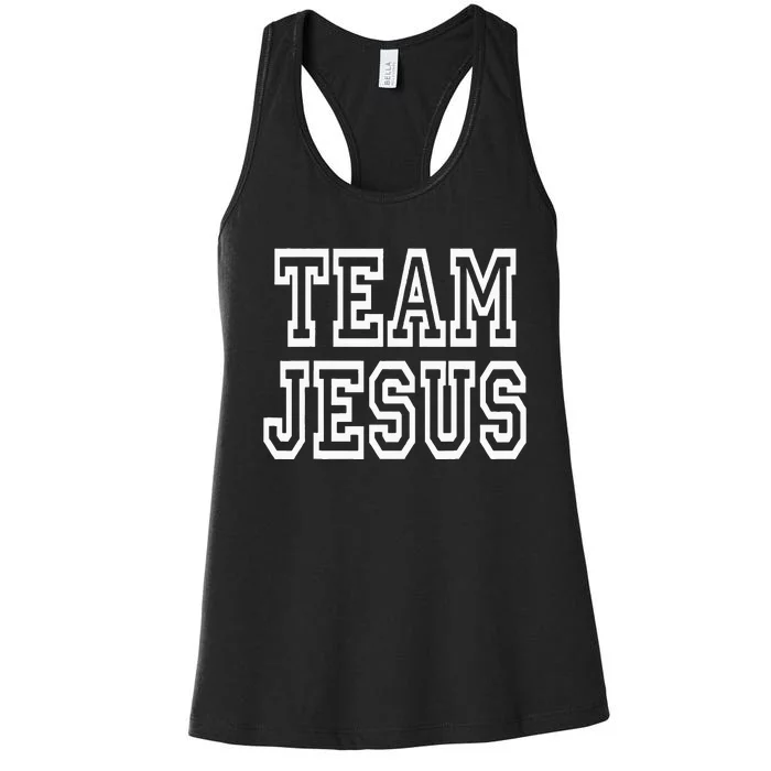 Team Jesus Clothing For People Who Like Jesus Women's Racerback Tank