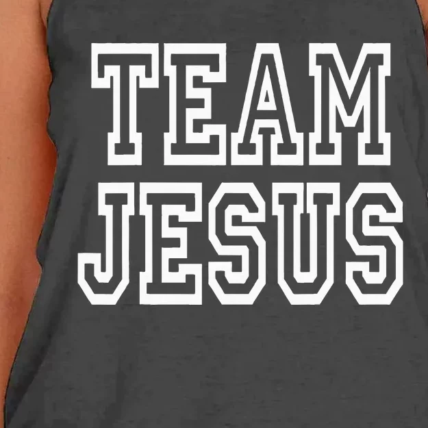 Team Jesus Clothing For People Who Like Jesus Women's Knotted Racerback Tank