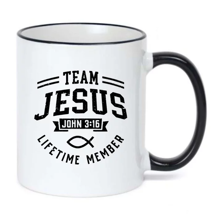 Team Jesus Christian Faith Religious Gift Black Color Changing Mug