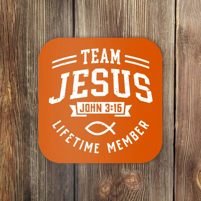 Team Jesus Christian Faith Religious Gift Coaster