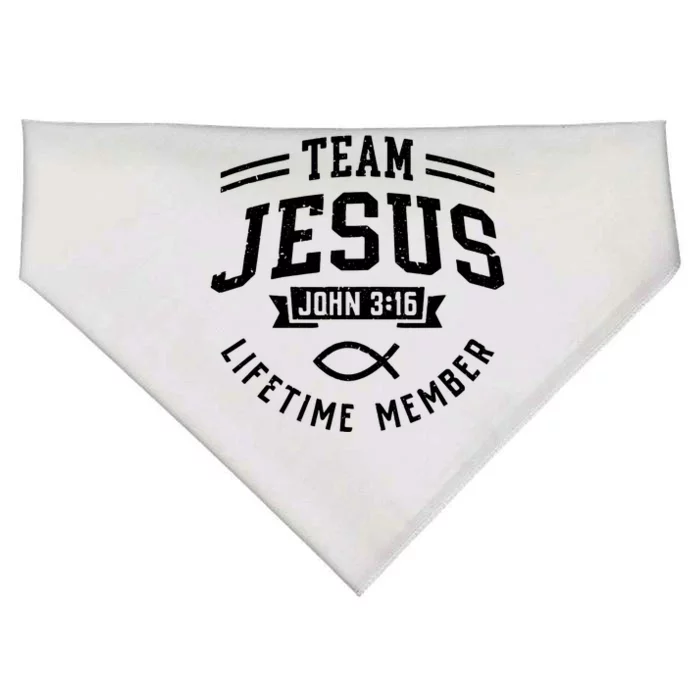 Team Jesus Christian Faith Religious Gift USA-Made Doggie Bandana