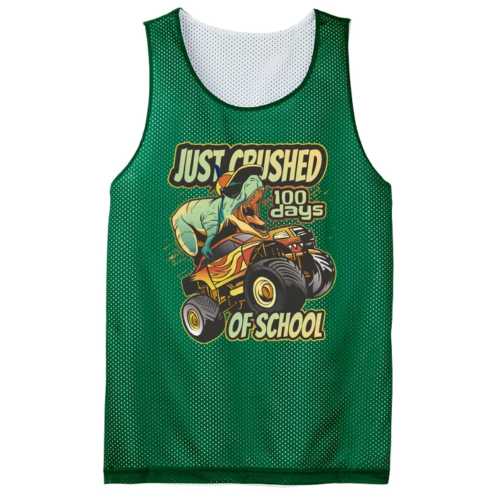 TRex Just Crushed 100 Days Of School Mesh Reversible Basketball Jersey Tank