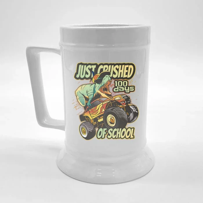 TRex Just Crushed 100 Days Of School Front & Back Beer Stein