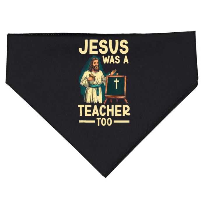 Teaching Jesus Christ Religion Christian School Teacher USA-Made Doggie Bandana