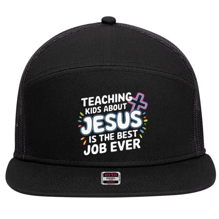 Teaching Jesus Christ Religion Christian School Teacher 7 Panel Mesh Trucker Snapback Hat