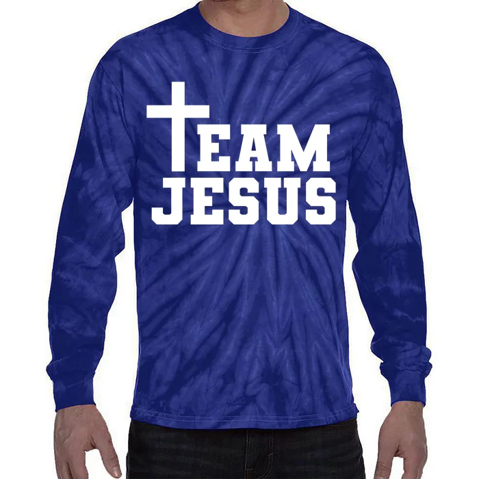 Team Jesus Christian Design Tie-Dye Long Sleeve Shirt