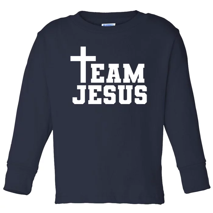 Team Jesus Christian Design Toddler Long Sleeve Shirt