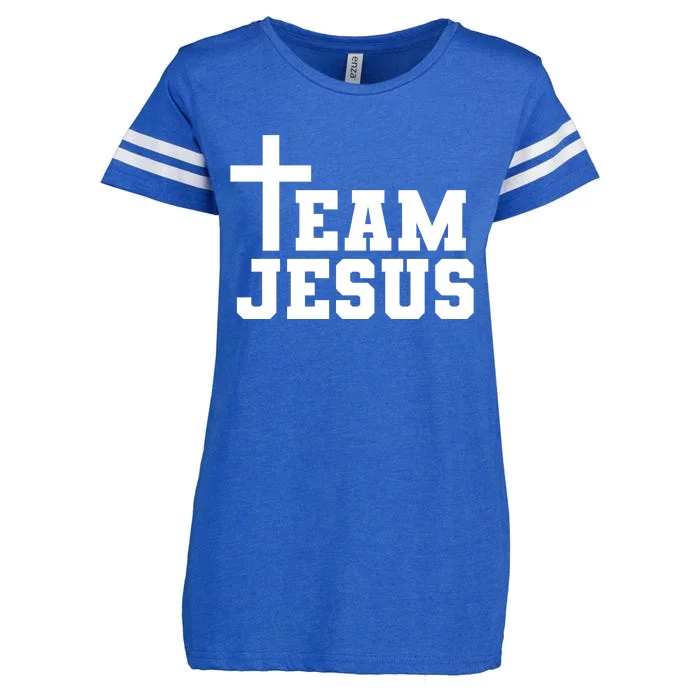 Team Jesus Christian Design Enza Ladies Jersey Football T-Shirt