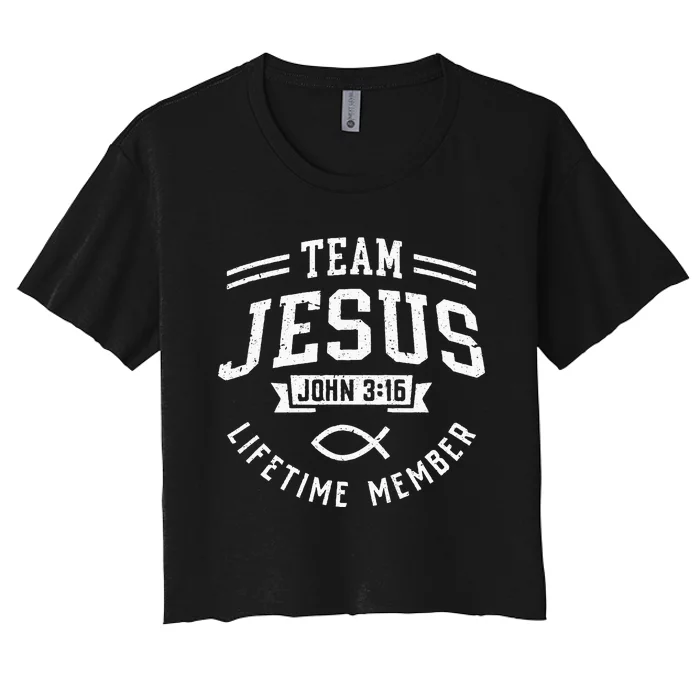 Team Jesus Christian Faith Religious Women's Crop Top Tee