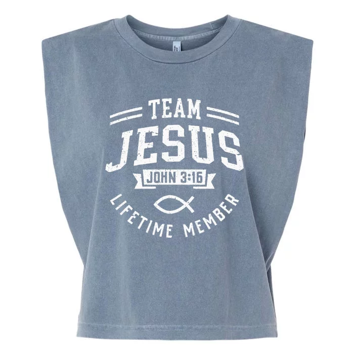 Team Jesus Christian Faith Religious Garment-Dyed Women's Muscle Tee