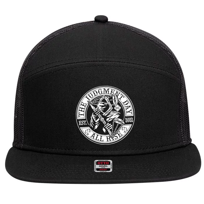 The Judgment Day Est 2024 7 Panel Mesh Trucker Snapback Hat