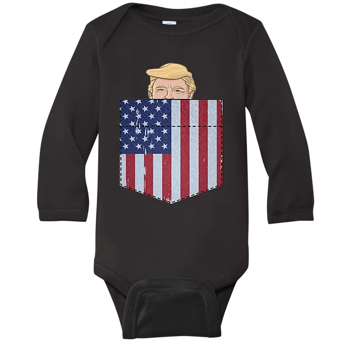 Trump J D Vance 2024 Baby Long Sleeve Bodysuit