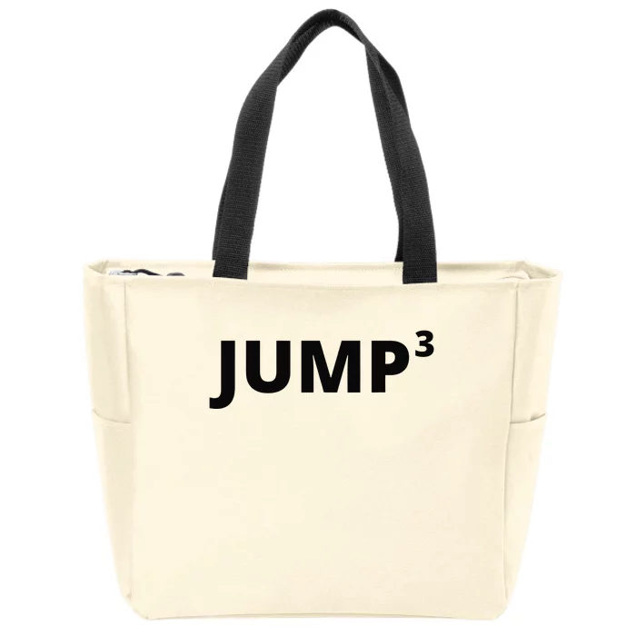 Triple Jump Design for and Zip Tote Bag