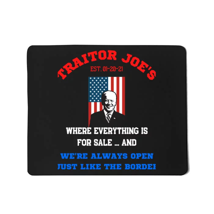 Traitor Joes Funny Anti Biden Mousepad