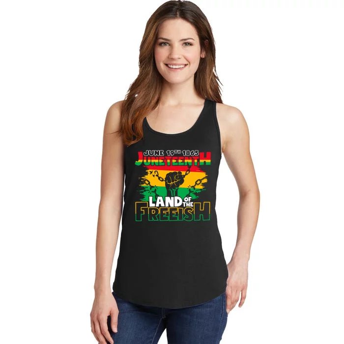 Trendy Juneteenth Freedom Graphic Ladies Essential Tank