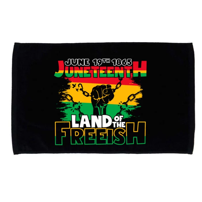 Trendy Juneteenth Freedom Graphic Microfiber Hand Towel