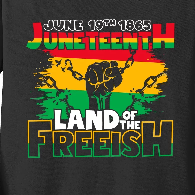 Trendy Juneteenth Freedom Graphic Kids Long Sleeve Shirt