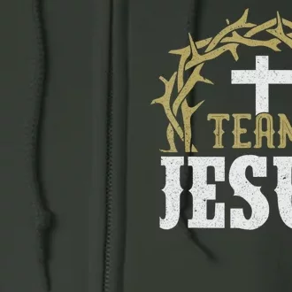 Team Jesus For Christian And True Believer Full Zip Hoodie