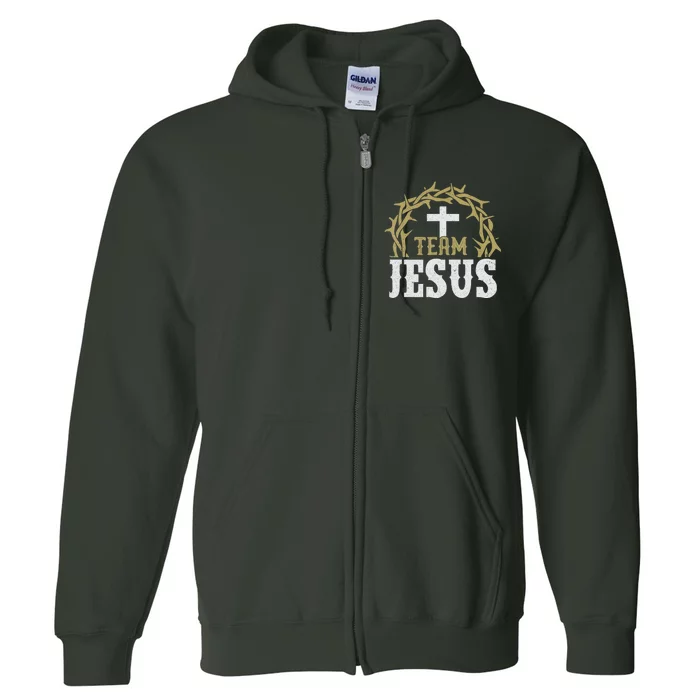 Team Jesus For Christian And True Believer Full Zip Hoodie