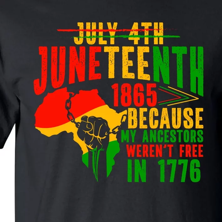 Trendy Juneteenth Freedom Celebration Graphic Tall T-Shirt