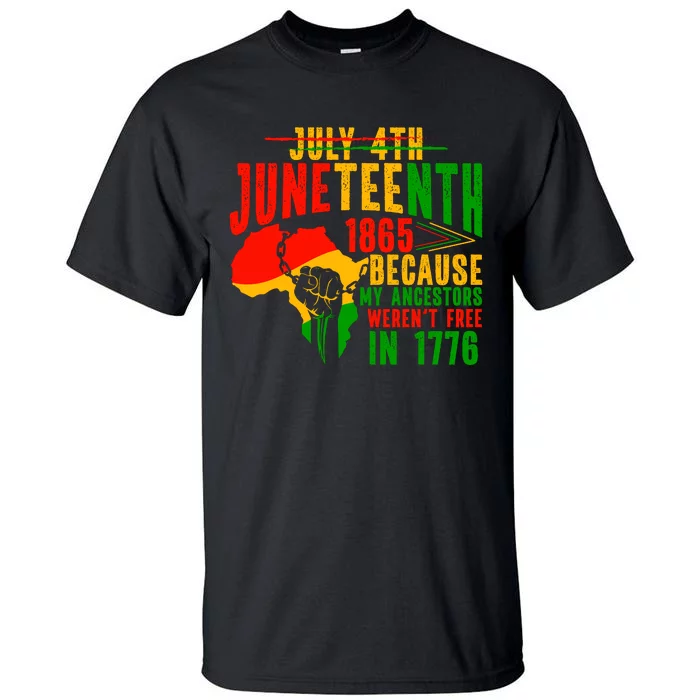 Trendy Juneteenth Freedom Celebration Graphic Tall T-Shirt