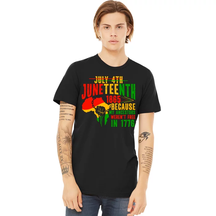 Trendy Juneteenth Freedom Celebration Graphic Premium T-Shirt