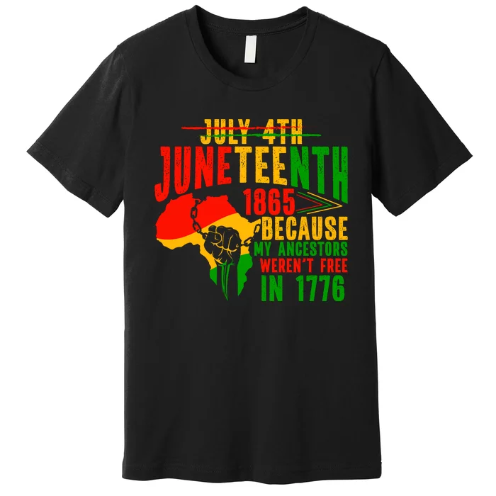 Trendy Juneteenth Freedom Celebration Graphic Premium T-Shirt