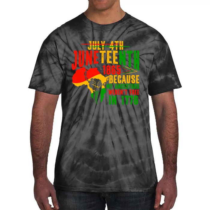 Trendy Juneteenth Freedom Celebration Graphic Tie-Dye T-Shirt