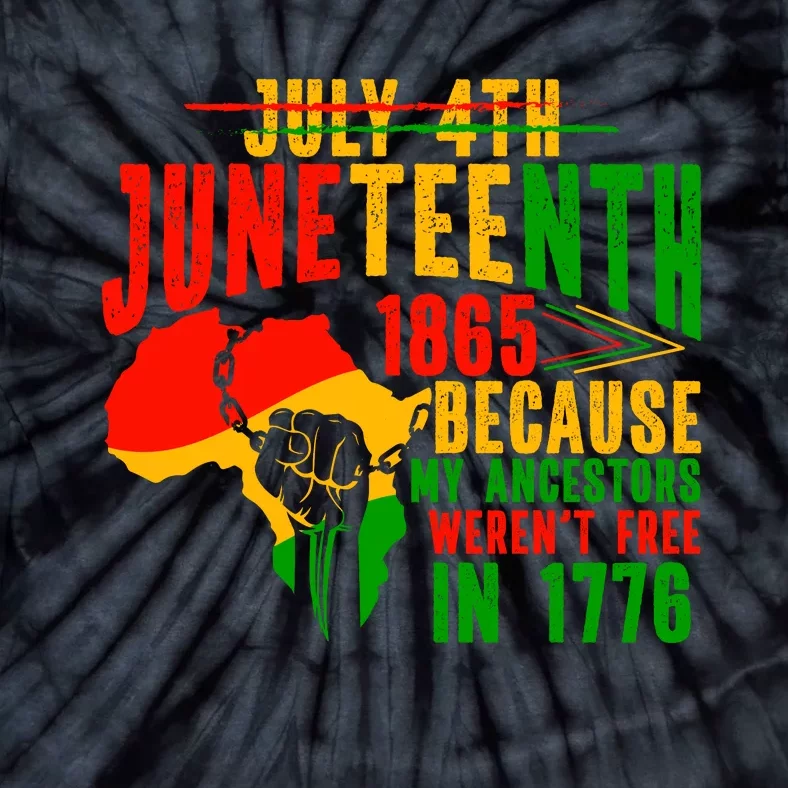 Trendy Juneteenth Freedom Celebration Graphic Tie-Dye T-Shirt