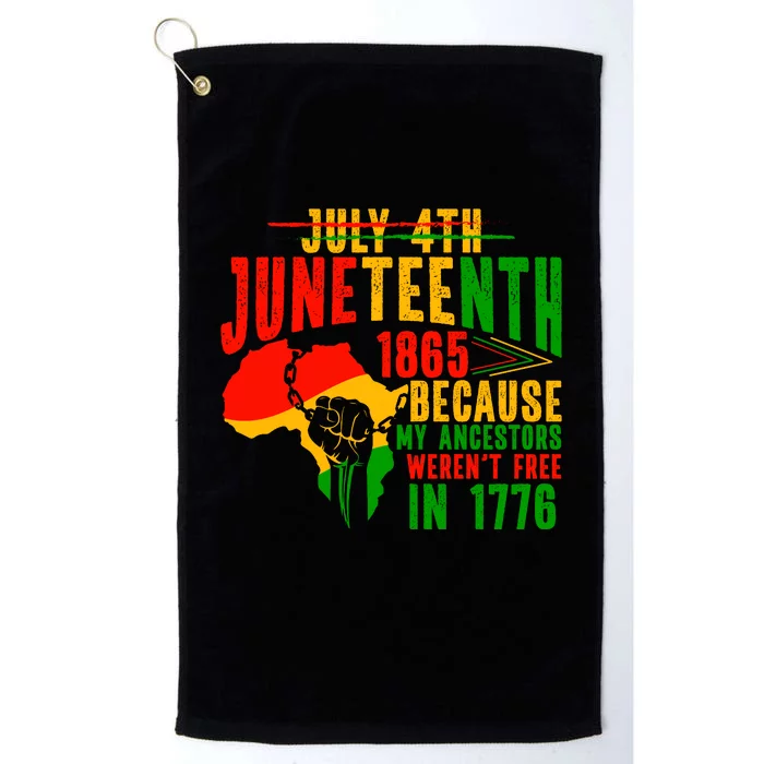 Trendy Juneteenth Freedom Celebration Graphic Platinum Collection Golf Towel