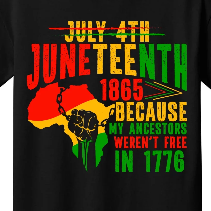 Trendy Juneteenth Freedom Celebration Graphic Kids T-Shirt