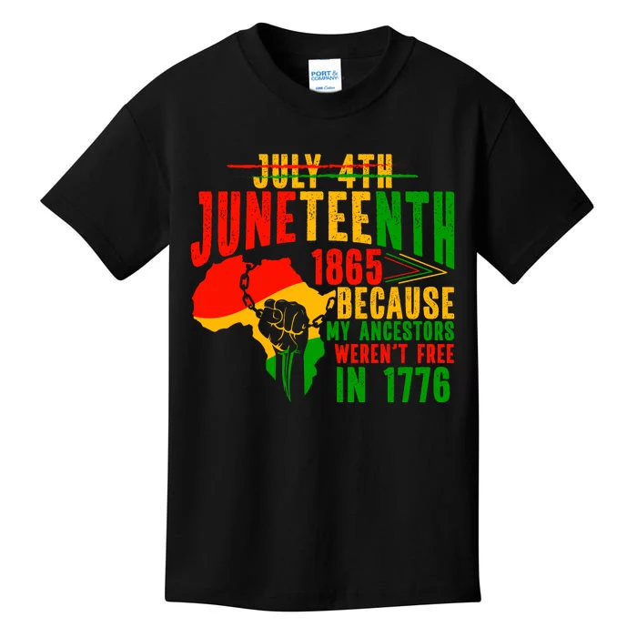 Trendy Juneteenth Freedom Celebration Graphic Kids T-Shirt