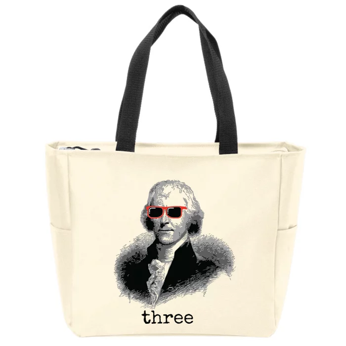 Thomas Jefferson Founding Father Zip Tote Bag