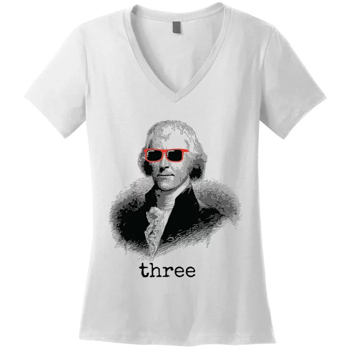 Thomas Jefferson Founding Father Women's V-Neck T-Shirt