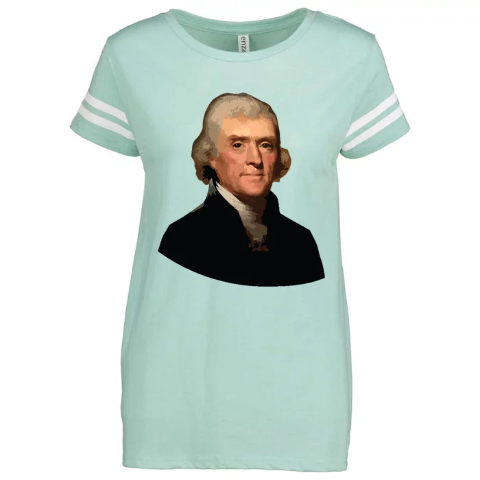 Thomas Jefferson Founding Father Liberty Conservative Thomas Jefferson Enza Ladies Jersey Football T-Shirt