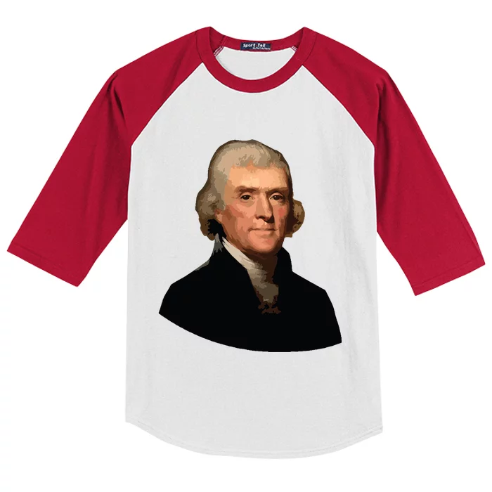 Thomas Jefferson Founding Father Liberty Conservative Thomas Jefferson Kids Colorblock Raglan Jersey