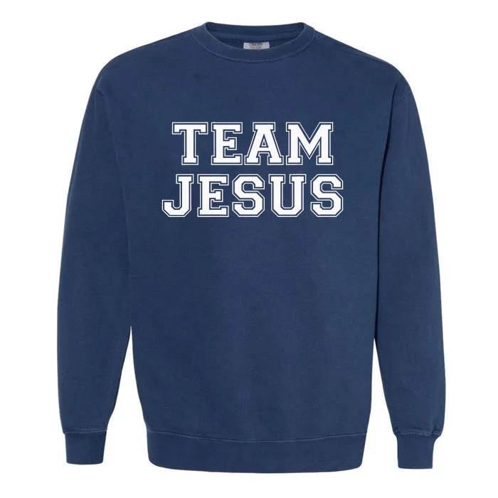 Team Jesus  Fun Christian Garment-Dyed Sweatshirt