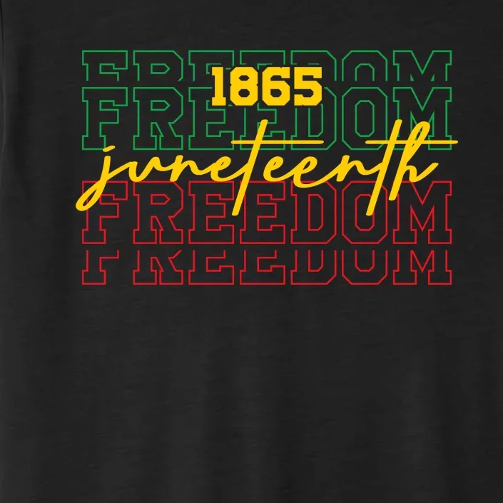 Trendy Juneteenth Freedom Graphic ChromaSoft Performance T-Shirt