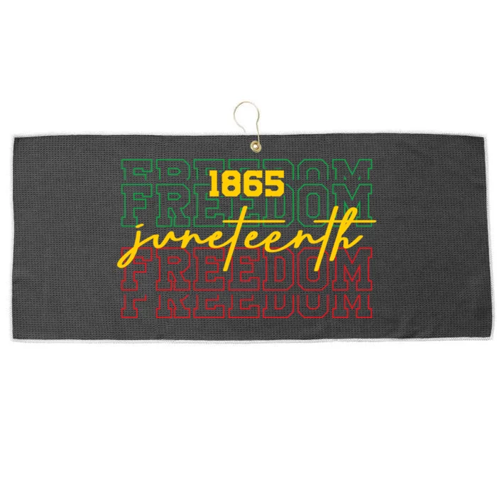 Trendy Juneteenth Freedom Graphic Large Microfiber Waffle Golf Towel