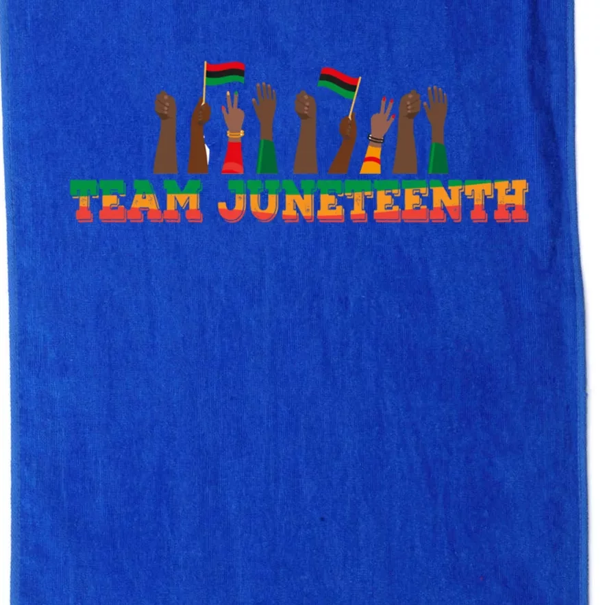 Team Juneteenth Gift June 1865 African American Black History Meaningful Gift Platinum Collection Golf Towel