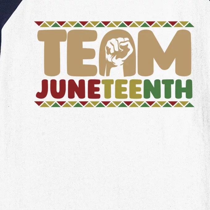 Team Juneteenth Great Gift June 1865 African American Black History Meaningful G Baseball Sleeve Shirt