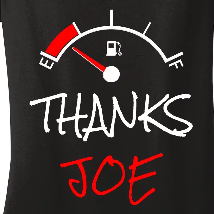 Thanks Joe Gas Tank On E Anti Biden Women's V-Neck T-Shirt