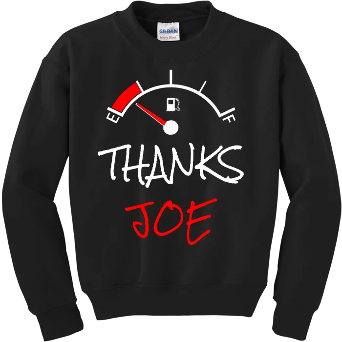 Thanks Joe Gas Tank On E Anti Biden Kids Sweatshirt