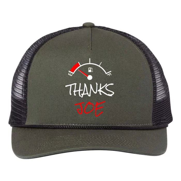 Thanks Joe Gas Tank On E Anti Biden Retro Rope Trucker Hat Cap