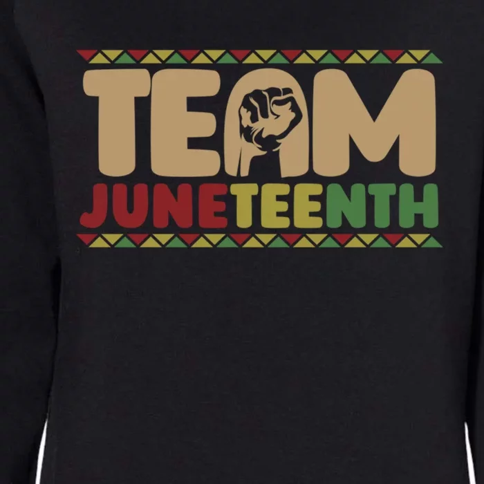 Team Juneteenth Gift June 1865 African American Black History Gift Womens California Wash Sweatshirt