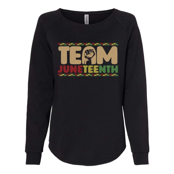 Team Juneteenth Gift June 1865 African American Black History Gift Womens California Wash Sweatshirt