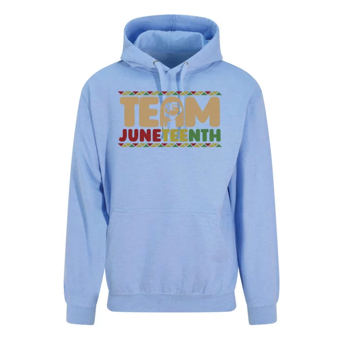 Team Juneteenth Gift June 1865 African American Black History Gift Unisex Surf Hoodie